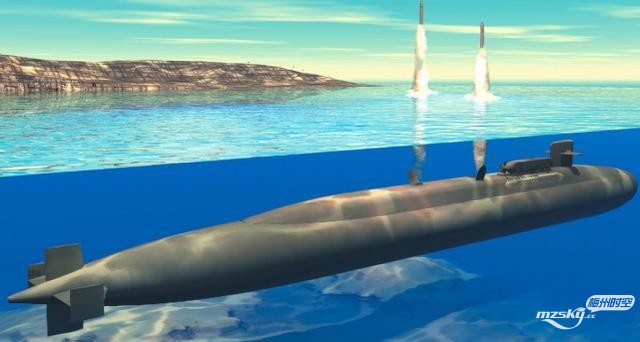 10、美国下一代哥伦比亚级战略核潜艇可能将应用磁流体推进系统，注意尾部没有螺旋桨.j.jpeg